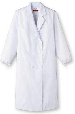 医療用白衣　女性用ダブル型検査衣　長袖 MR-125　ホワイト　サーヴォ